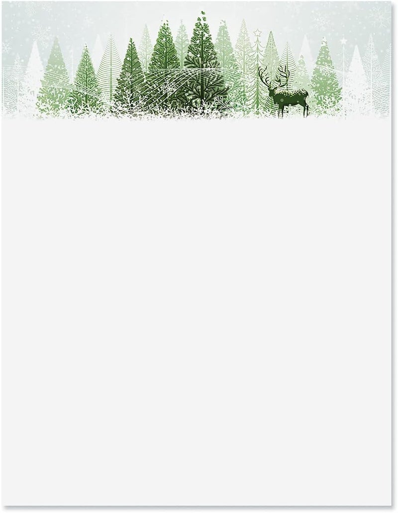 Current Winter Wonderland Stationery - Christmas Holiday Letters, Computer Printer Paper, 25 Sheets, 8½ x 11 Inch, by - Image 1